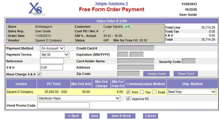 Order payment