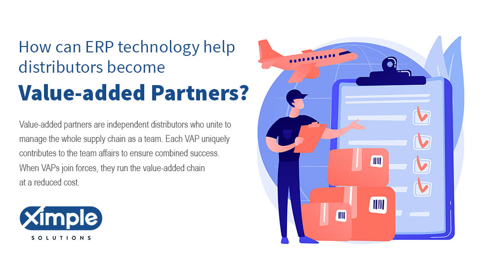 How can ERP technology help distributors become value-added partners?
